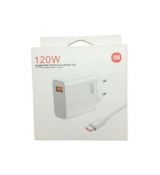 Xiaomi MDY-13-EE originálna sieťová rýchlonabíjačka Xiaomi MDY-13-EE + USB-C (Type-C) dátový kábel v bielej farbe 120W