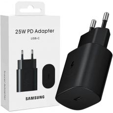 Samsung EP-TA800XWE Cestovná nabíjačka Quickcharge 25W + USB-C Dátový Kábel Black